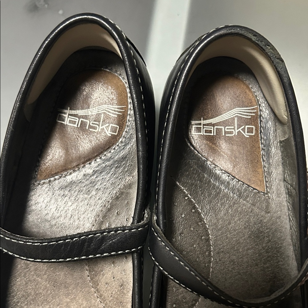 Dansko Black Embroidered Mary Jane Shoes - Picture 9 of 14